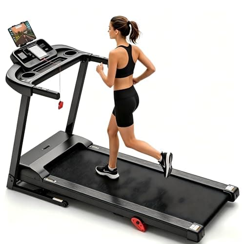 Treadmill for Home Small with Incline - 3.8HP Quiet Walking Running Treadmill with Handles, 320LBS Capacity, Home Office Multi Portable Treadmills for Running Jogging Walking