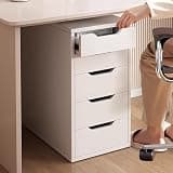 File Cabinet with 5 Drawers, Solid Pine & Engineered Wood Organizer, Matte Finish for Office, Bedroom, Hallway, Entryway, and Closets