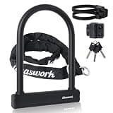 Lohaswork Bike Lock, Heavy Duty Anti Theft Bicycle Lock, 4 Ft Security Bike Chain Locks with 3 Keys, U Locks with Mounting Bracket for Electric Bike Scooter Motorcycle Door Gate