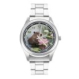 FodPand Analog Men Stainless Steel Band Watch Big Face Silver Wristwatch