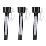 3PCS Floating Pool Thermometer, Portable Water Temperature Tester with String Durable Shatter 0-50°C Range for Outdoor Indoor Pools Spas Hot Tubs Aquariums and Fish Ponds