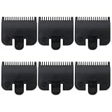 HOTIOGA Compatible for W*hl Clipper Guards Set,Compatible with 1/2 Clipper Guard,Replacement Black Guide Comb 1.5mm #3137-101,#1/16'',6 Packs