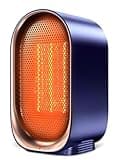 Space Heater, Portable Small Heaters for Indoor Use, Electric Desk Heater with Overheat and Tip-Over Protection, Mini Personal Heaters for Home Office Workspace, Blue