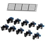 10pcs End Clamp for Unistrut Solar Panel Mount, 2-Hole for 30/35mm Solar Panels, Anti-Corrosion Aluminum with Stainless Steel Bolts & Nuts for RV, Ground, Metal Roof, Tin Roof (Black End Clamps)