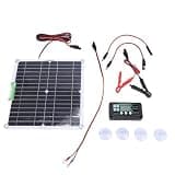 ZJchao 20W Solar Panel Kit with Intelligent MPPT Controller, Monocrystalline 12V Solar Battery Charger Maintainer for Car Boat RV Motorcycle Trailer Battery