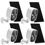 GMK Solar Security Cameras Wireless Outdoor 4 Pack, 2K Battery Powered Cameras for Home Security, Color Night Vision, Motion Detection, 2-Way Talk, IP65 Waterproof, Remote Access, Cloud/SD Storage