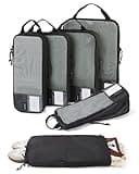 BAGSMART 6 Set Compression Packing Cubes for Travel, Lightweight Luggage Organizer Bags, Durable Space Saver Bags Travel Essentials