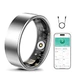 Smart Ring Health Tracker for Men Women,Fitness & Activity Tracker with Blood Pressure, IP68 Waterproof Sleep Tracking Ring for iPhone & Android,Silver -18.1mm (18.1mm)