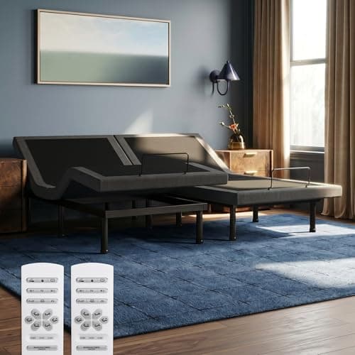 DreamCloud Classic Adjustable Base - Split King - Head & Foot Incline - Wireless Remote with Memory- 3 Massage Settings - 4 USB Ports - Anti-Snore & Zero Gravity