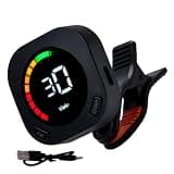 Clip On Electric Guitar Tuner with LCD Display for Guitar, Ukulele, Violin