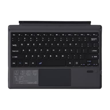 Wireless Keyboard with Touchpad for Microsoft Surface Pro 12 Inch 2025 Type Cover, Multi-Touch Ultra-Slim Keyboard- Black (Normal Touchpad,English)