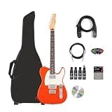 Fender Player II Telecaster HH - Rallye Orange Bundle with Gig Bag, Strap, Instrument Cable, Picks, Guitar Cleaning Kit, and Austin Bazaar Instructional DVD