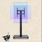 UIYTJRT Mobile TV Cart on Wheels - 360° Horizontal and Vertical Screen Switching, Portable Floor TV Stand Holds, for 32-65 Inch LED Flat Screen, Up to 100kg, Horizontal and Vertical Screen Fix,