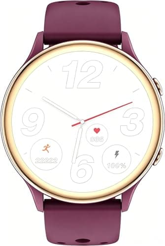 ICOMTOFIT Smart Watches for Women, Fitness Tracker with IP67 Waterproof, Heart Rate & SpO2 Monitor, Activity Tracker for Men & Women, Smart Sports Watch for Android & iOS Merlot
