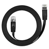 JECOMPRIS Cat6 Network Cable Flat Ethernet Patch Cable with Rj45 Connector for Router and Computer, 15 Meter Sturdy Copper PVC Wire for Gaming and High-Speed Internet