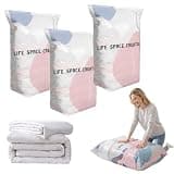 No‑pump Vacuum Storage Bags, 2026 New Extra Large Storage Compression Bags, Reusable Heavy Duty Storage Organize for Clothes Comforters Blankets Travel & Home (Medium * 3 Sets)