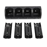 Depisuta 4 in 1 Remote Controller Charger Stand with 4 Pack 2800mAh Rechargeable Battery Portable Remote Control Dock