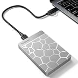 Kosbees 500 GB External Hard Drives,Portable Hard Drive for Windows,Ultra Slim External HDD Store Compatible with PC, MAC,Laptop,PS4, Xbox one, Xbox 360;Plug and Play Ready(Silver)
