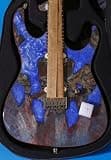 Leo Jaymz Electric Guitar Monsoon Deluxe Series, Reverse Headstock, Burl Top, Mahogany Body, Roasted Maple Neck, Rosewood Fretboard, Case and Capo(BC-2002-081)