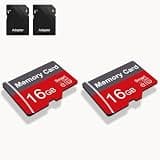 2 Pack Memory Card 16GB with Adapter, High Speed TF Card, UHS-I C10 A1 Memory TF Card for Tablet/Mobile Phone/Camera/Car Audio/Game Console (16, GB)