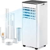EUHOMY 10,000 BTU Portable Air Conditioners, 4-in-1 Portable AC Unit Cools Up to 450 Sq.Ft, Portable Air Conditioner with Cool, Fan, Dry, Sleep Modes with Remote Control, 50 dB, 24H Timer, for Bedroom