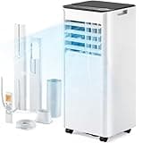 EUHOMY 10,000 BTU Portable Air Conditioners, 4-in-1 Portable AC Unit Cools Up to 450 Sq.Ft, Portable Air Conditioner with Cool, Fan, Dry, Sleep Modes with Remote Control, 50 dB, 24H Timer, for Bedroom