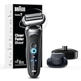 Braun Series 7 Electric Shaver for Men, Wet & Dry Foil Razor, Precision Trimmer Attachment, Charging Stand, Travel Case, Space Grey 7127cs