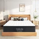 Queen Mattress 10 Inch Hybrid Mattress in a Box, Medium Firm Memory Foam with Individually Pocketed Innerspring, Breathable Knit Cover, Motion Isolation (Queen (U.S. Standard), 12, 12, Inches)