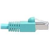 Tripp Lite Eaton Series N262-030-AQ Cat6a 10Gbps Shielded Ethernet Patch Cable, 30 ft, Snagless RJ45 STP, PoE, Aqua, EMI/RFI Noise Protection, Cloud Care Pre-Configured Bundle Eligible (50 Pack)