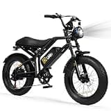 Qlife Electric Bike for Adults/Teens Spark-1500W Peak Motor 20" Fat Tires 20+MPH Electric Dirt Bike, 749Wh Battery Ebike, Dual Suspension & Brakes Electric Motorcycle, 7-Speed Bicycle, Black