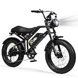 Qlife Electric Bike for Adults/Teens Spark-1500W Peak Motor 20" Fat Tires 20+MPH Electric Dirt Bike, 749Wh Battery Ebike, Dual Suspension & Brakes Electric Motorcycle, 7-Speed Bicycle, Black