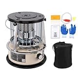 NOENNULL Portable Kerosene Heater 2.6KW 5.2L Height Adjustable Outdoor Indoor Kerosene Space Heater for Camping, Garage, Home and Emergency Use, Beige