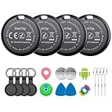 Air Tags for Android,Air Tags-4 Pack Android,Air Tracker Tags with 4 Case,2 Year Battery Life,Google & Apple Find Trackers for Google'S Find Hub App & Apple Find My,IP65 Waterproof Luggage Tracker