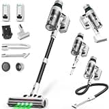 NuYupo Cordless Vacuum Cleaner, 2 Batteries 110 Mins Runtime Powerful Stick Vacuum, Self-Standing Vacuum Cleaners for Home with 2.5H Fast Charging, Rechargeable Vacuum for Pet Hair/Hard Floors/Carpets