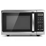 Smad Microwave Countertop Oven, Small Mini Ovens 700 Watt, 10 Power Levels Microwaves with 6 Cooking Presets for Dorm, Small Space, Tiny Room, RV, Child Lock, Compact 0.7 cu ft Microondas, Black