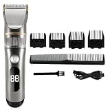 EOYLMIRL Mens Hair Clippers Barber Clipper Professional Trimmer for Men Electric Beard Cutter Cutting Machine Cut Cordless Corded(Gray with Box)