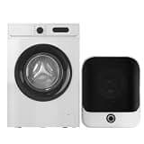 TABU Front Load Washer & Dryer,2.0 Cu.Ft. Stackable Full Size Washing Machine with 9 Washing Cycles & LED Display, 2.6 Cu.Ft Compact Dryer with Stainless Steel Inner Tub, White/White
