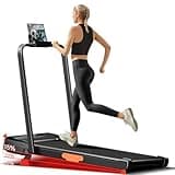 15% Manual Incline Walking Pad Treadmills for Home and Office, 3-in-1 Foldable Treadmill with 300 LBS Capacity, Under Desk Treadmill with Quiet Brushless
