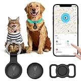 Pet GPS Tracker for Dogs,Smart Mini Location Collar Trackers for Cats,Works with iOS Find My,No Monthly Fee Subscription,IP67 Waterproof Real-Time Global Tracking Anti-Lost Ultra-Slim