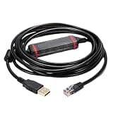 DXLBYJZKC 1pcs D2-DSCBL-USB Suitable for Direct Logic Click for Series PLC Programming Cable USB-RJ12 FTDI Chip(FTDI Type)