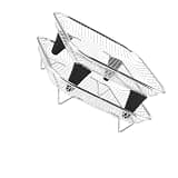 Air Fryer Basket With Silicone Feet Mesh Shelf 2-Piece Air Fryer Rack For Oven For Broiling Cooking Dehydrating Meal Prep Home(Square)
