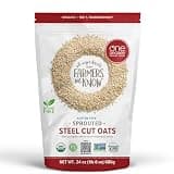 One Degree Organics Sprouted Steel Cut Oats 24oz, Pack of 4