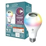 GE LED+ Color Changing Speaker LED Light Bulb with Remote, Daylight and Multicolor, A21 Standard Bulb (1 Pack)