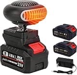 1500mAh Rechargeable Portable Heater, Cordless, Quiet, Anti-Tilt Shutoff for Camping, Car Defrosting, Indoor Use