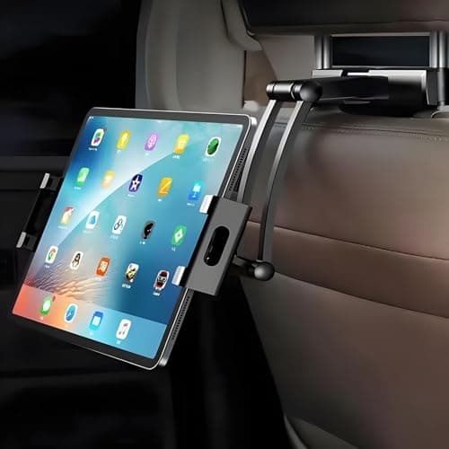 H-Quenby Car Tablet Holder for Mercedes-Benz GLS 2025 2024 2023, Stretchable Car IPad Holder, Car Tablet Mount Backseat with Foldable Wide Clip, Road Trip Essentials for Kids