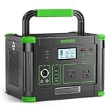 Portable Power Station 1000W, 999Wh Solar Generator, 110V Pure Sine Wave AC Outlets, 60W USB-C PD Fast Charging, 10 Ports for Outdoor Camping RV Van Home Backup Emergency Off-Grid Living(2000W Peak)