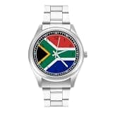 FodPand Mens Stainless Steel 3-Hand Analog Watch Easy Reader 40mm Dial