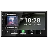 KENWOOD DMX4710S Digital Car Stereo (50W x 6-Ch), Wired Apple CarPlay & Android Auto, Bluetooth-Enabled Head Unit with 6.8" LCD Display, Single DIN Touchscreen Car Stereo with USB Mirroring