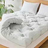 WhatsBedding 4 Inch Memory Foam Mattress Topper Twin for Back Pain Relief, Filled with Breathable Gel Memory Foam