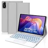 Backlit Keyboard Case for Xiaomi Redmi Pad 2 11 Inch 2025 & Redmi Pad SE 11 Inch 2023 Case Keypad with Trackpad, Detachable Touch Keyboard Cover with Pen Holder for Mi Pad2 11'' Tablet, Grey
